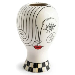 MacKenzie-Childs Room Accents<Doodles Lady Head Vase
