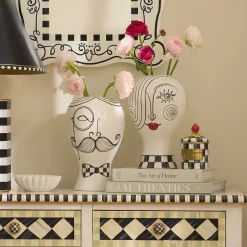 MacKenzie-Childs Room Accents<Doodles Lady Head Vase