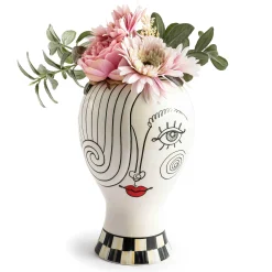 MacKenzie-Childs Room Accents<Doodles Lady Head Vase