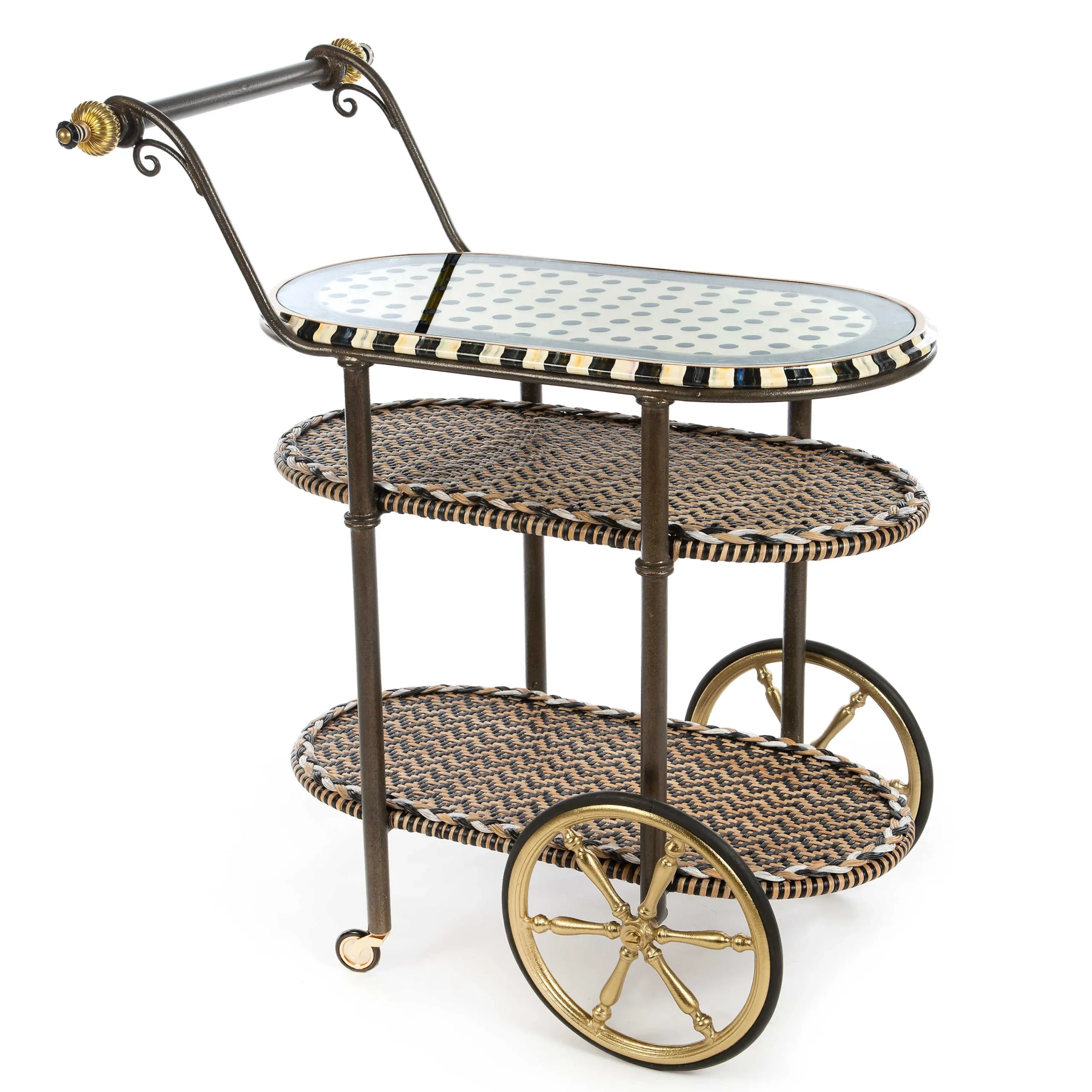 MacKenzie-Childs Living Room|Bar Entertaining<Dotography Bar Cart