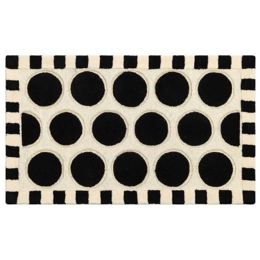 MacKenzie-Childs Rugs<Dots A Lots Rug - Black - 2'3 x 3'9