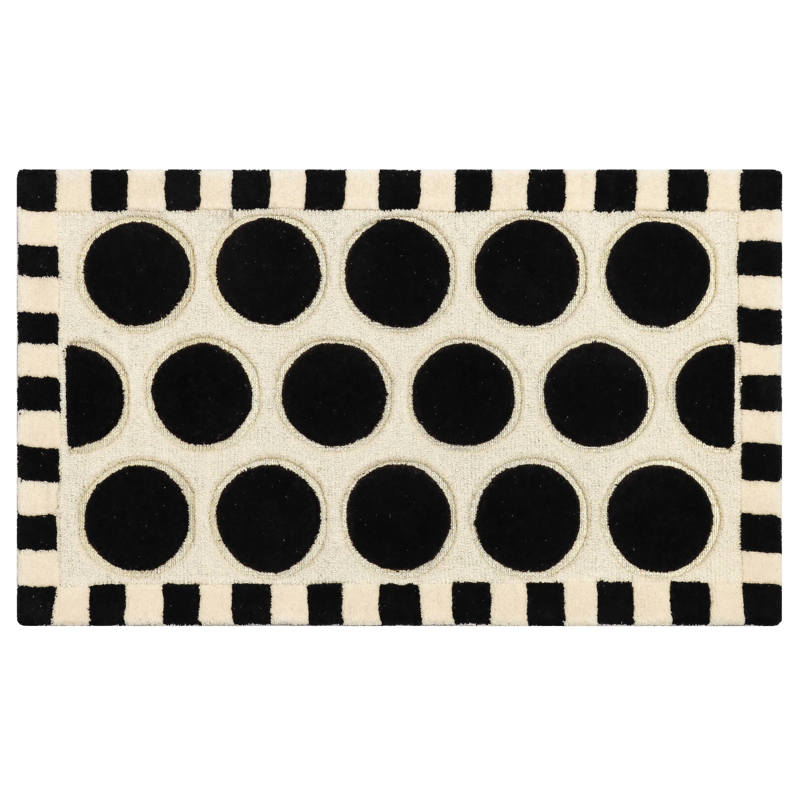 MacKenzie-Childs Rugs<Dots A Lots Rug - Black - 2'3 x 3'9