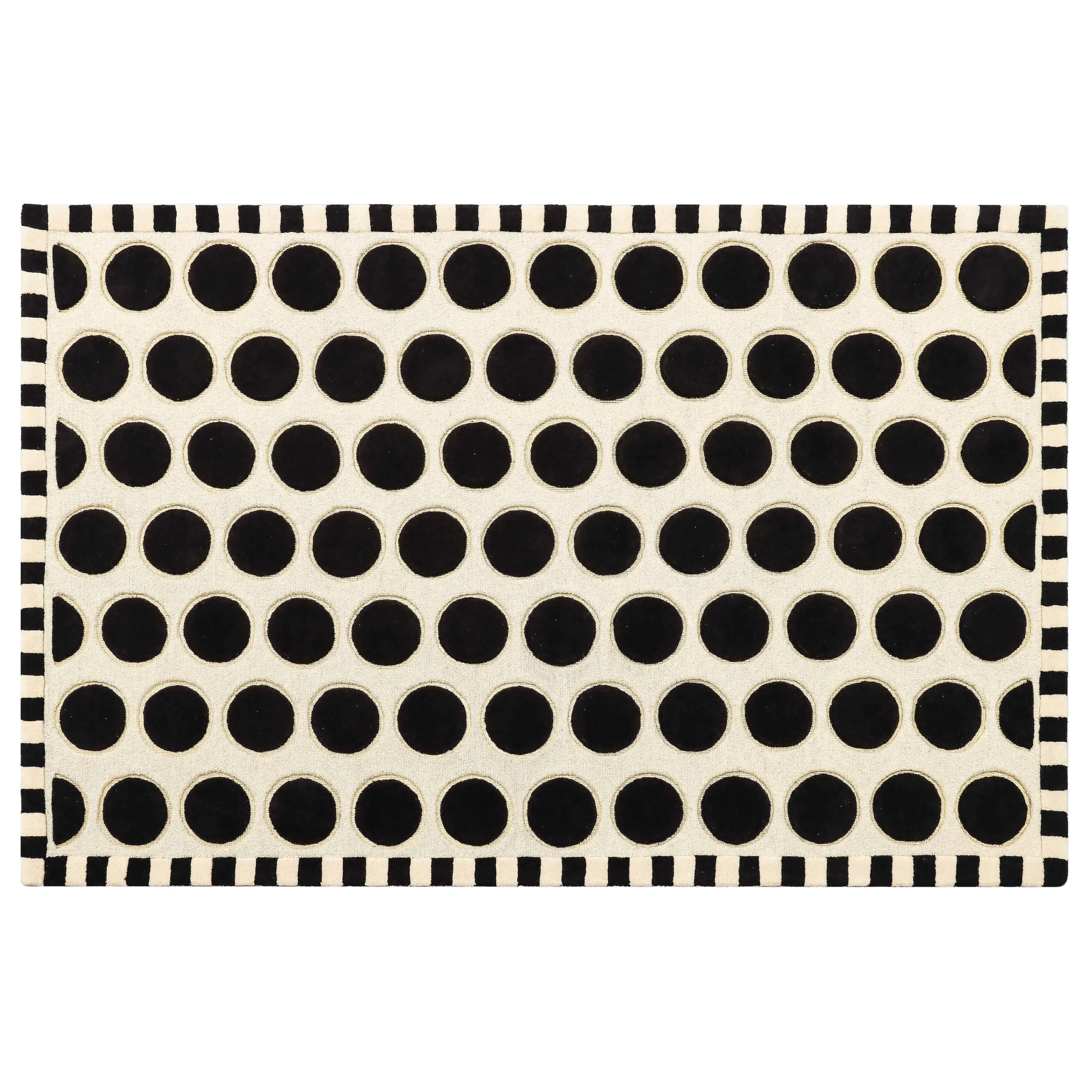 MacKenzie-Childs Rugs<Dots A Lots Rug - Black - 5' x 8'