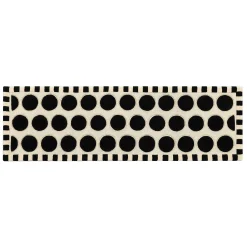 MacKenzie-Childs Rugs<Dots A Lots Rug - Black - 2'6 x 8'