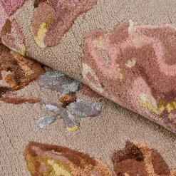 MacKenzie-Childs Rugs<Dusty Rose Floral 2'3 x 3'9 Rug