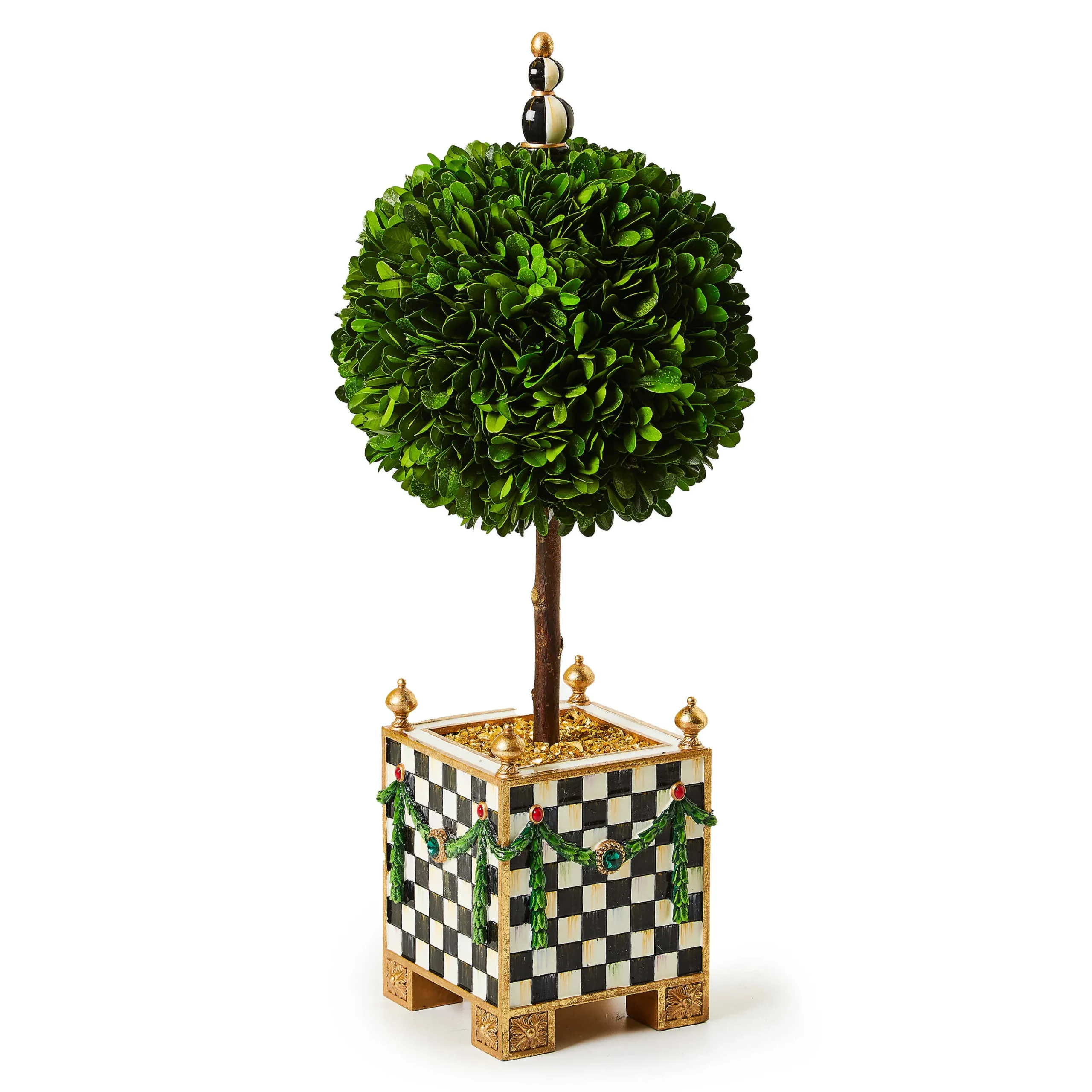 MacKenzie-Childs Greenery & Florals|Room Accents<Emerald Luxe Boxwood Topiary