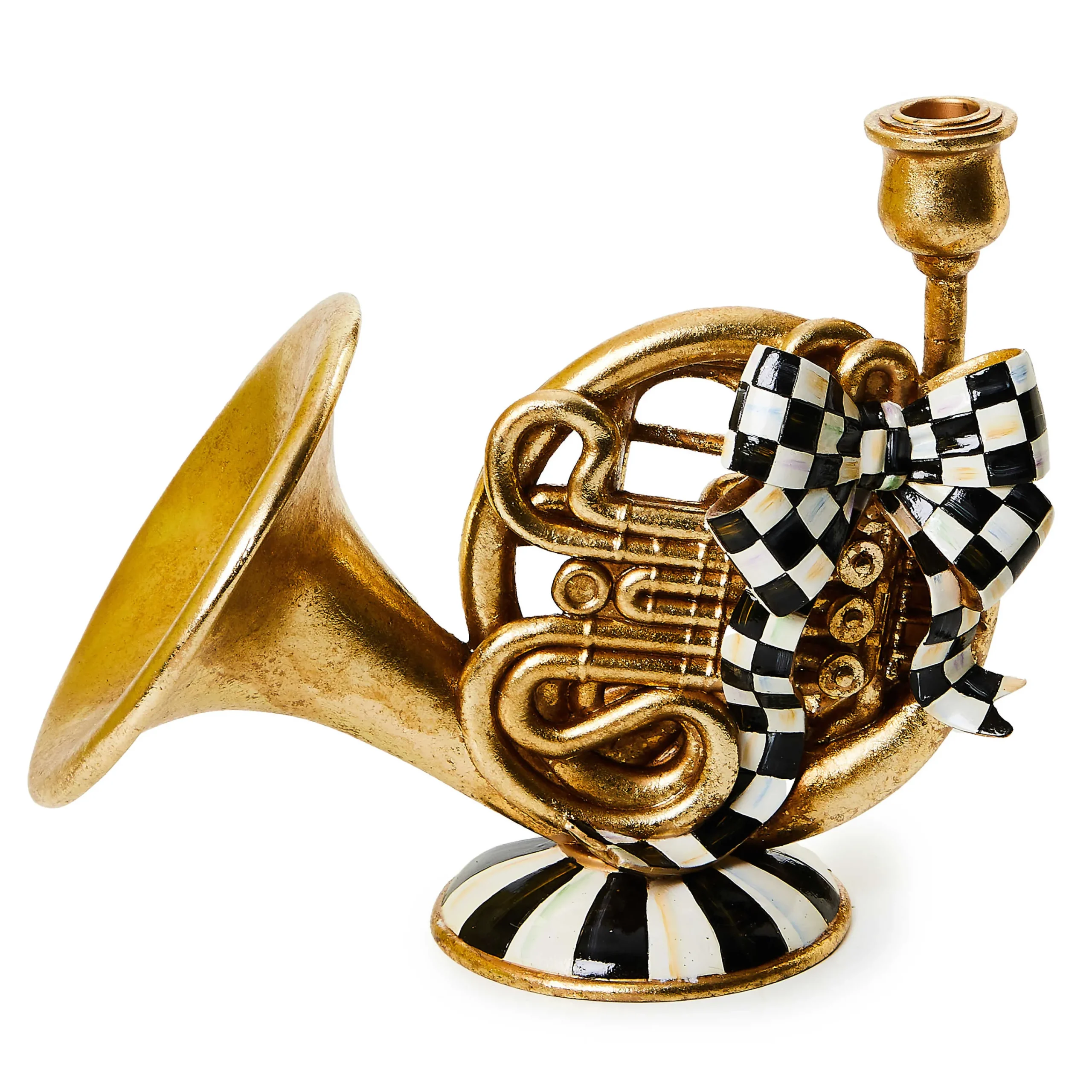 MacKenzie-Childs Holiday|Candles & Fragrances<Emerald Luxe French Horn Candle Holder