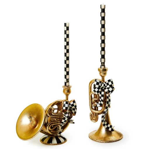 MacKenzie-Childs Holiday|Candles & Fragrances<Emerald Luxe French Horn Candle Holder