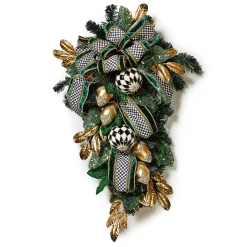 MacKenzie-Childs Holiday|Greenery & Florals<Emerald Luxe Illuminated Swag