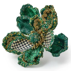MacKenzie-Childs Finishing Touches<Emerald Luxe Magnolia Clip