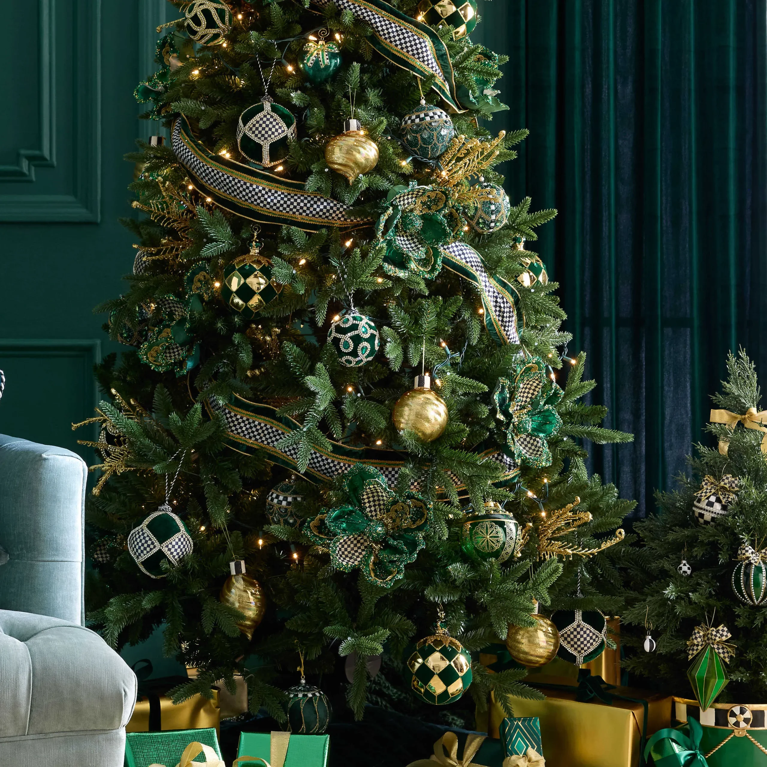 MacKenzie-Childs Finishing Touches<Emerald Luxe Magnolia Clip