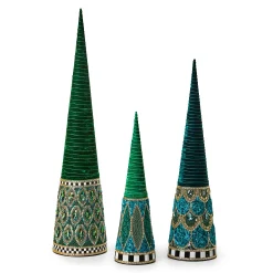 MacKenzie-Childs Room Accents<Emerald Luxe Medium Beaded Cone Tree