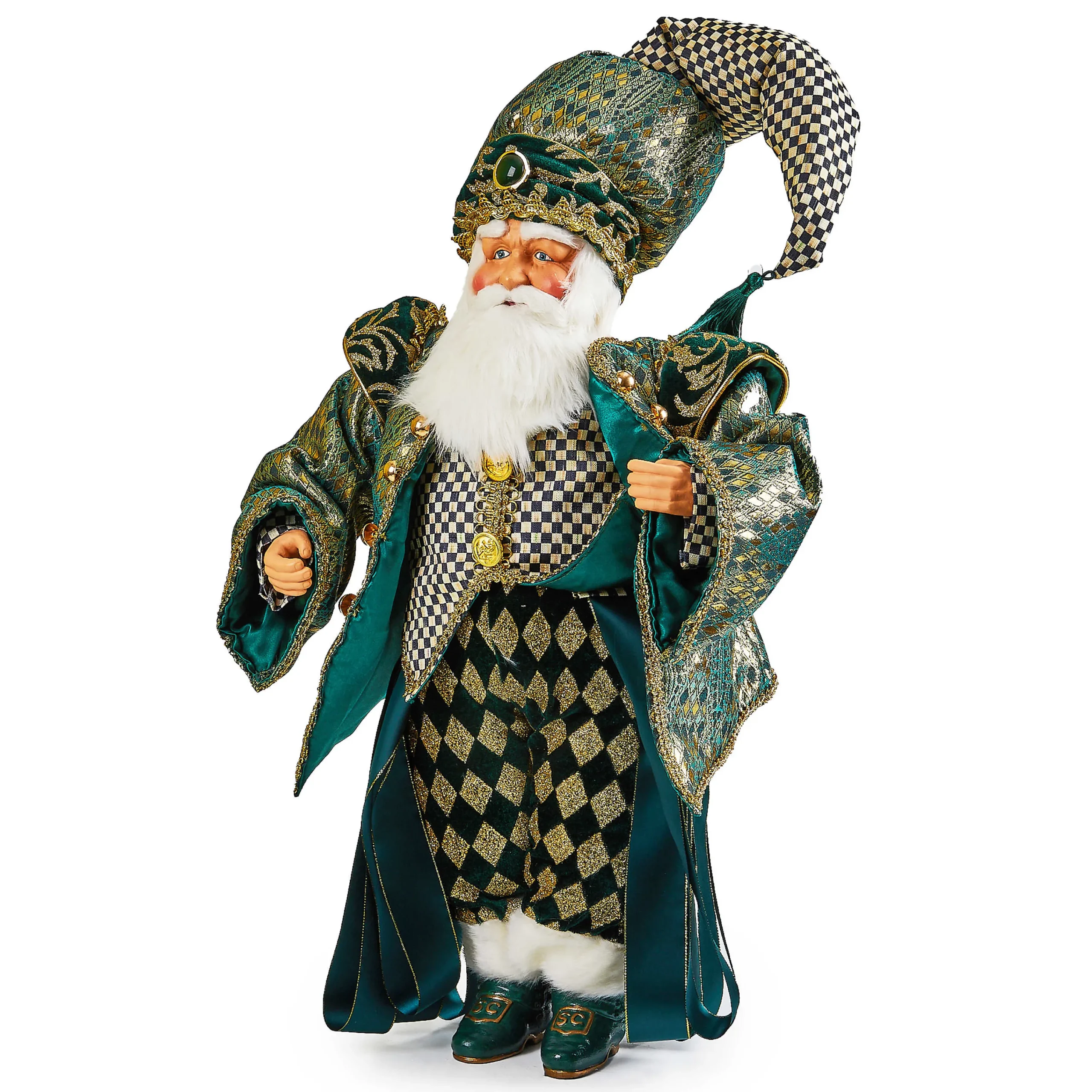 MacKenzie-Childs Holiday|Room Accents<Emerald Luxe Santa