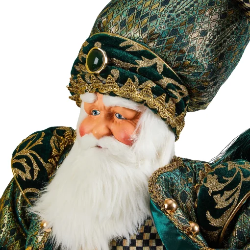 MacKenzie-Childs Holiday|Room Accents<Emerald Luxe Santa