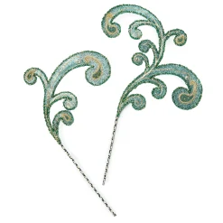 MacKenzie-Childs Greenery & Florals<Emerald Luxe Scroll Picks, Set of 2