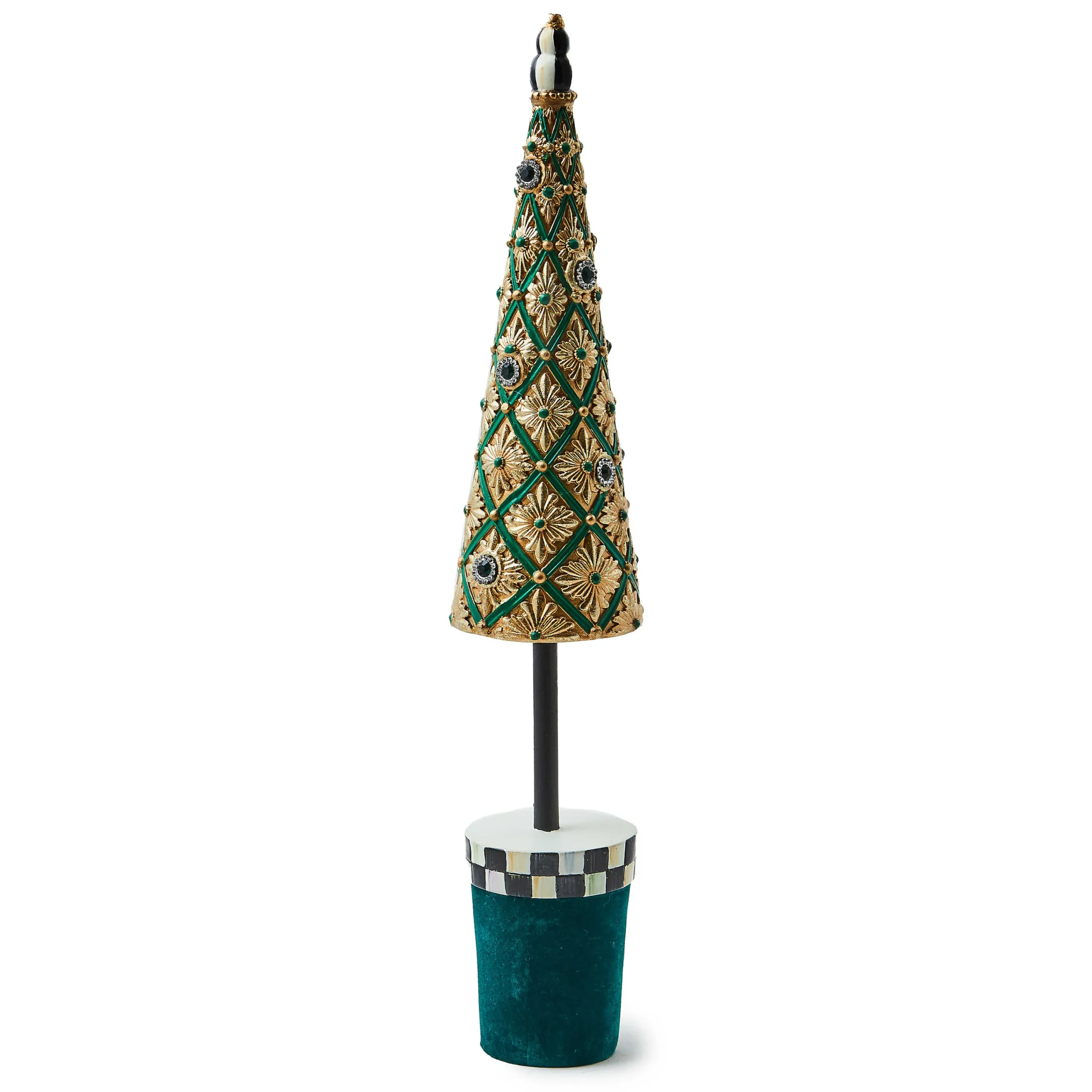 MacKenzie-Childs Holiday|Room Accents<Emerald Luxe Small Jeweled Tree
