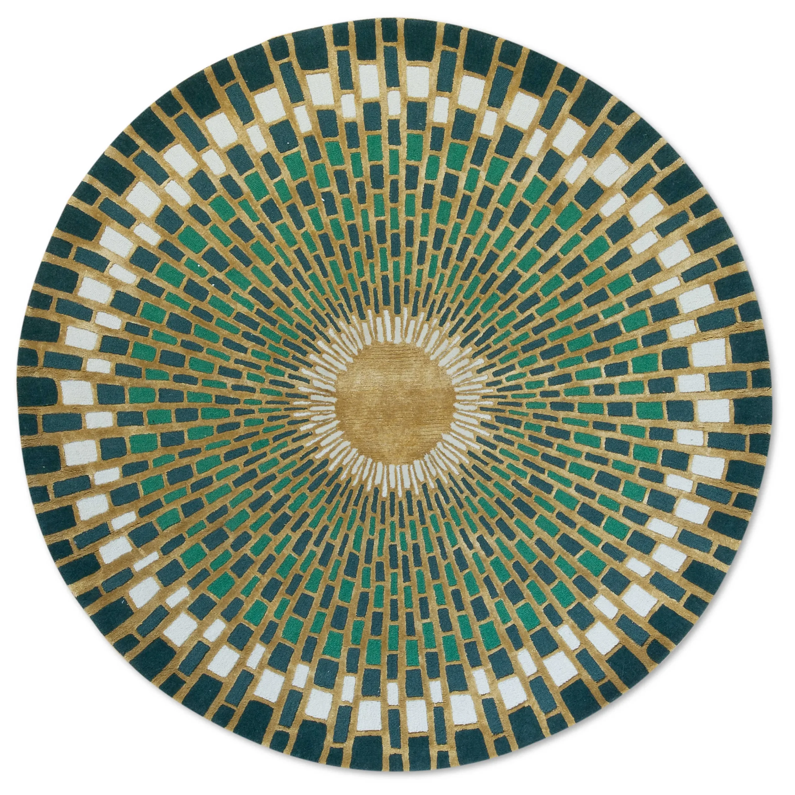 MacKenzie-Childs Rugs<Emerald Sunburst 6' Round Rug