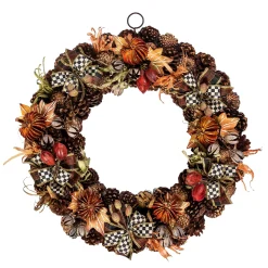 MacKenzie-Childs The Fall Shop|Greenery & Florals<Fall On The Farm Pinecone Wreath