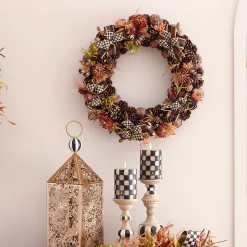 MacKenzie-Childs The Fall Shop|Greenery & Florals<Fall On The Farm Pinecone Wreath