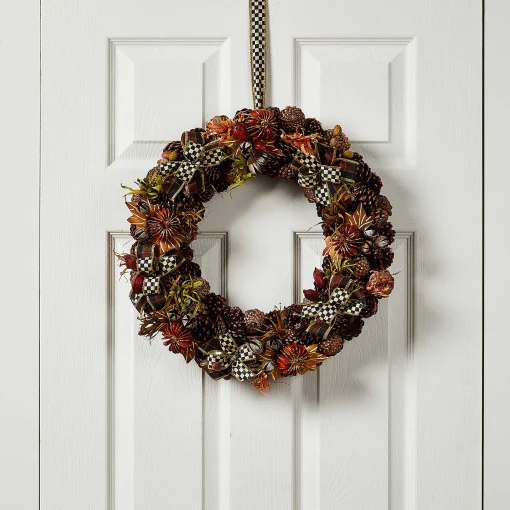 MacKenzie-Childs The Fall Shop|Greenery & Florals<Fall On The Farm Pinecone Wreath