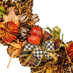 MacKenzie-Childs The Fall Shop|Greenery & Florals<Fall On The Farm Pinecone Wreath