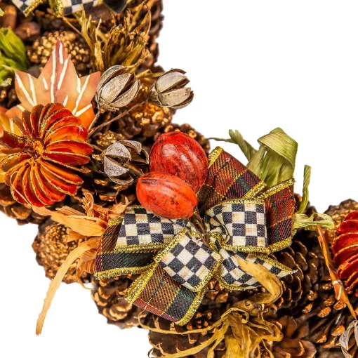 MacKenzie-Childs The Fall Shop|Greenery & Florals<Fall On The Farm Pinecone Wreath