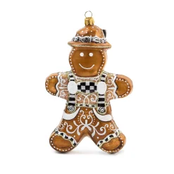 MacKenzie-Childs Holiday<Farmhouse Gingerbread Boy Glass Ornament