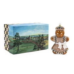 MacKenzie-Childs Holiday<Farmhouse Gingerbread Girl Glass Ornament