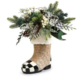 MacKenzie-Childs Greenery & Florals<Farmhouse Holiday Boot Arrangement