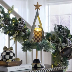 MacKenzie-Childs Greenery & Florals|Room Accents<Farmhouse Holiday Galvanized Tabletop Tree