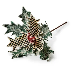 MacKenzie-Childs Greenery & Florals<Farmhouse Holiday Holly Stem