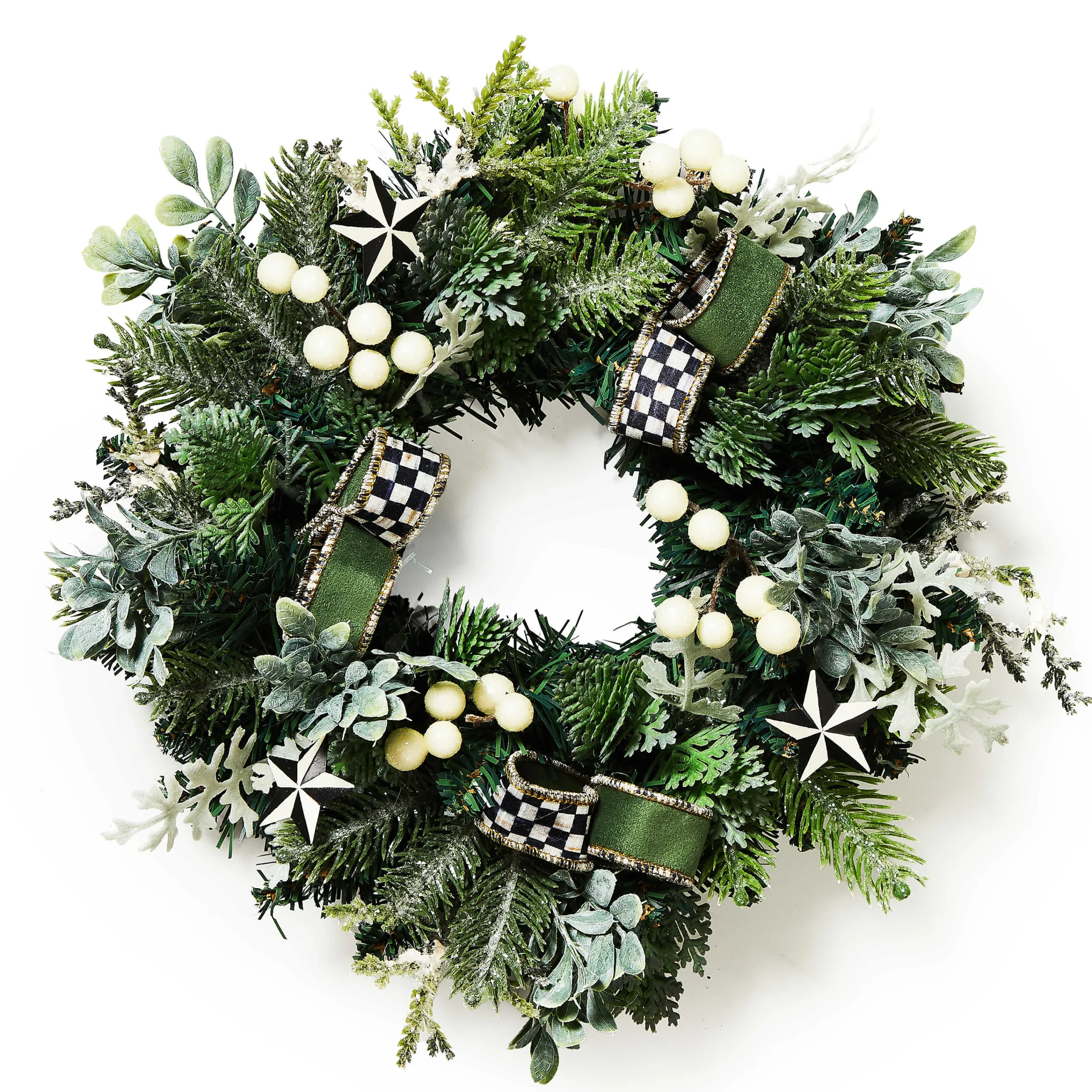 MacKenzie-Childs Outdoor|Greenery & Florals<Farmhouse Holiday Mini 14 Wreath