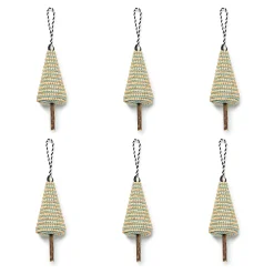 MacKenzie-Childs Holiday<Farmhouse Holiday Tree Ornaments, Set of 6