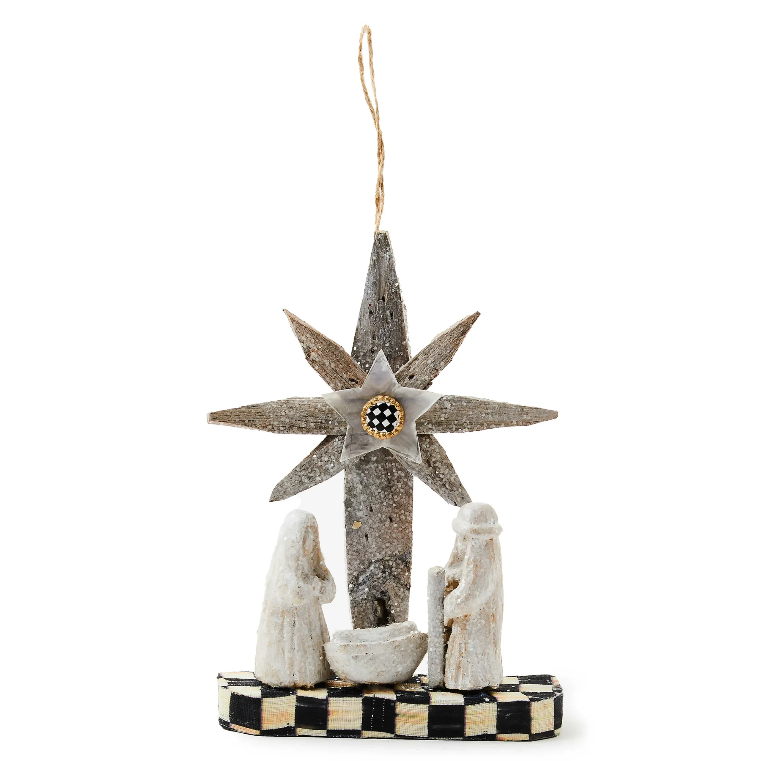 MacKenzie-Childs Holiday<Farmhouse Holiday Wood Nativity Ornament