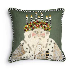 MacKenzie-Childs Holiday|Pillows, Throws, & Cushions<Farmhouse Santa Lucia Throw Pillow