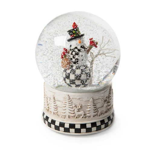MacKenzie-Childs Holiday|Room Accents<Farmhouse Snowman Snow Globe