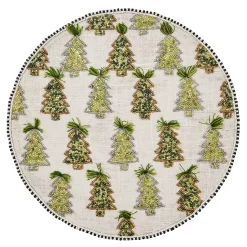 MacKenzie-Childs Table Accessories|Kitchen & Table Linens<Farmhouse Trees Round Beaded Placemat
