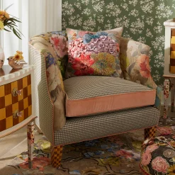 MacKenzie-Childs Living Room<Field Study Floral  Gingham Accent Chair