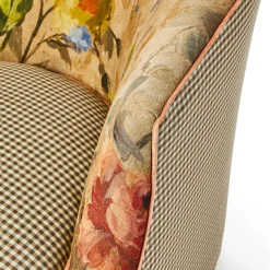 MacKenzie-Childs Living Room<Field Study Floral  Gingham Accent Chair