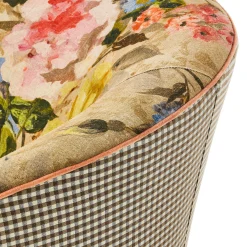 MacKenzie-Childs Living Room<Field Study Floral  Gingham Accent Chair
