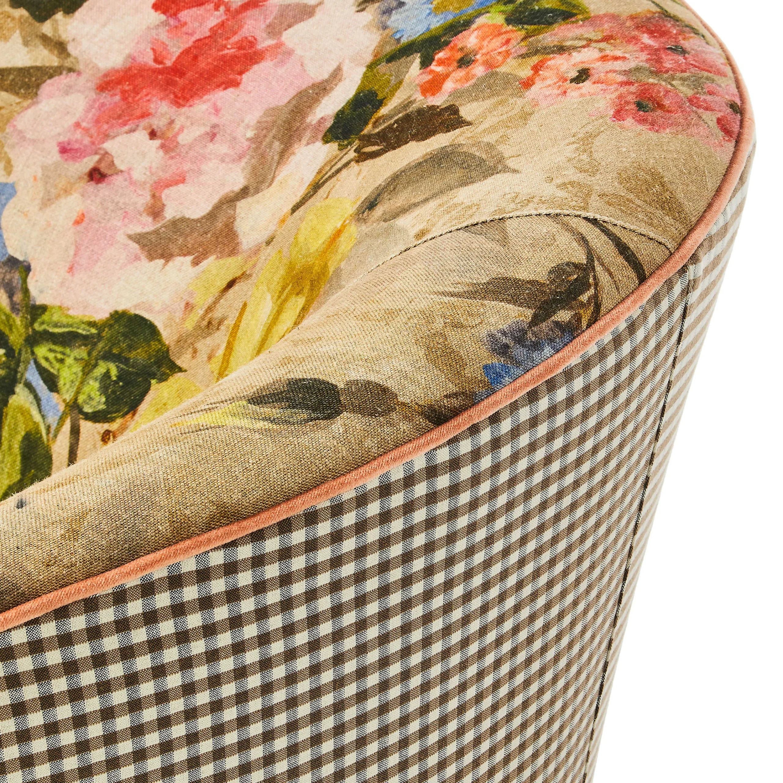 MacKenzie-Childs Living Room<Field Study Floral  Gingham Accent Chair