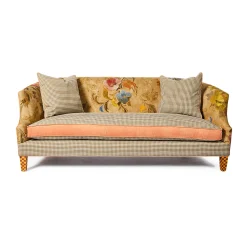 MacKenzie-Childs Living Room<Field Study Floral  Gingham Sofa