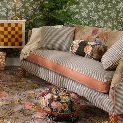 MacKenzie-Childs Living Room<Field Study Floral  Gingham Sofa