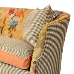 MacKenzie-Childs Living Room<Field Study Floral  Gingham Sofa