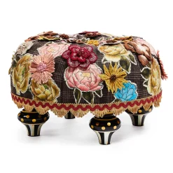 MacKenzie-Childs Living Room<Field Study Floral Tufted Footstool