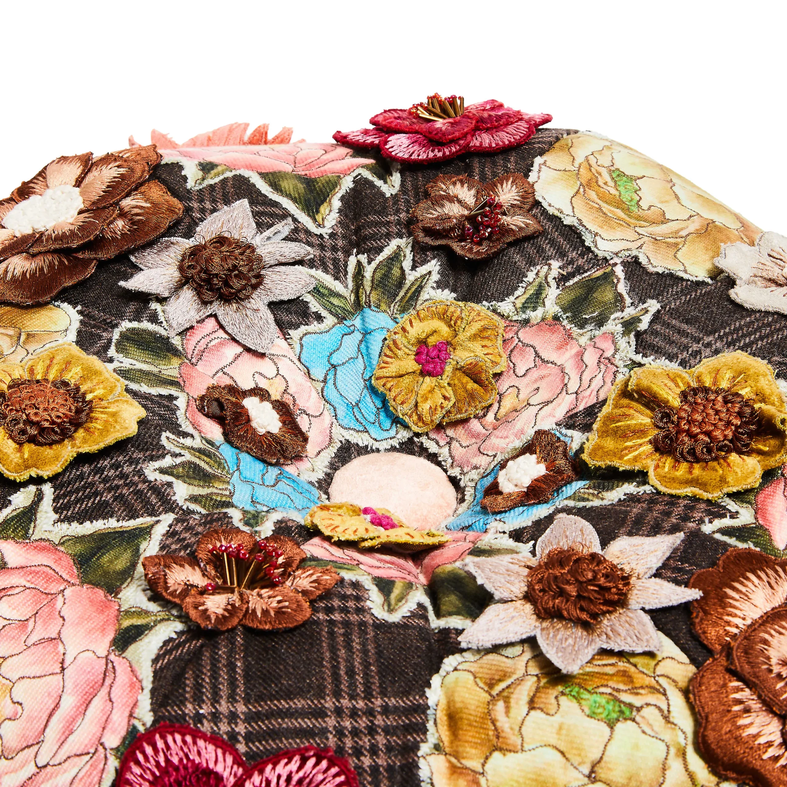 MacKenzie-Childs Living Room<Field Study Floral Tufted Footstool