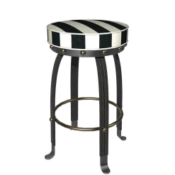 MacKenzie-Childs Dining Room & Kitchen<Flatiron Black Stripe Bar Stool