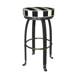 MacKenzie-Childs Dining Room & Kitchen<Flatiron Black Stripe Counter Stool