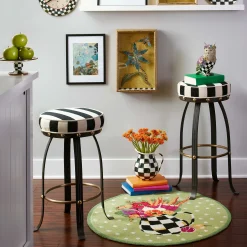 MacKenzie-Childs Dining Room & Kitchen<Flatiron Black Stripe Counter Stool