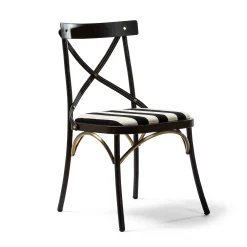 MacKenzie-Childs Dining Room & Kitchen<Flatiron Black Stripe Dining Chair